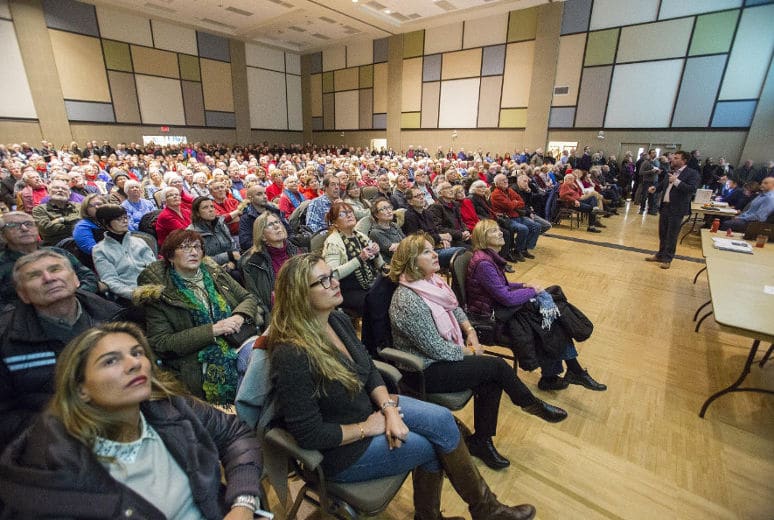 More than 600 citizens concerned about Randwood Estate packed the Jan. 25 meeting at NOTL Community Centre.