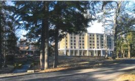 Mockup of view from street level of proposed hotel on Rand Estate