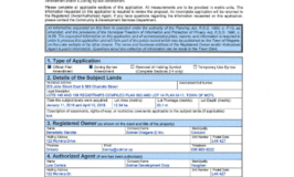 Rand Subdivision Application Form OPA and ZBA