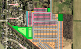 Aerial depiction by SORE of proposed Rand subdivision